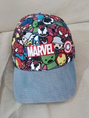 MARVEL Logo Baseball Hat Adjustable Strap Spider-Man Captain America Ironman